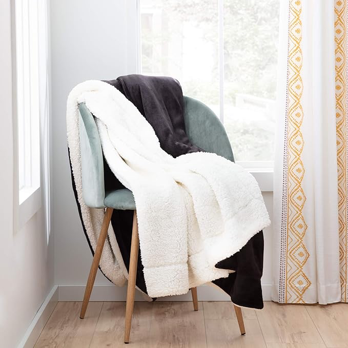 Cobija Reversible Franela y Sherpa Linenspa Suave y Cálida