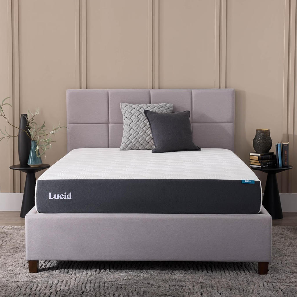 [LU10TTMD30GF] Colchón Individual de Memory Foam de 25 cm - Firme - Colchón con Infusión de Gel, Carbón de Bambú