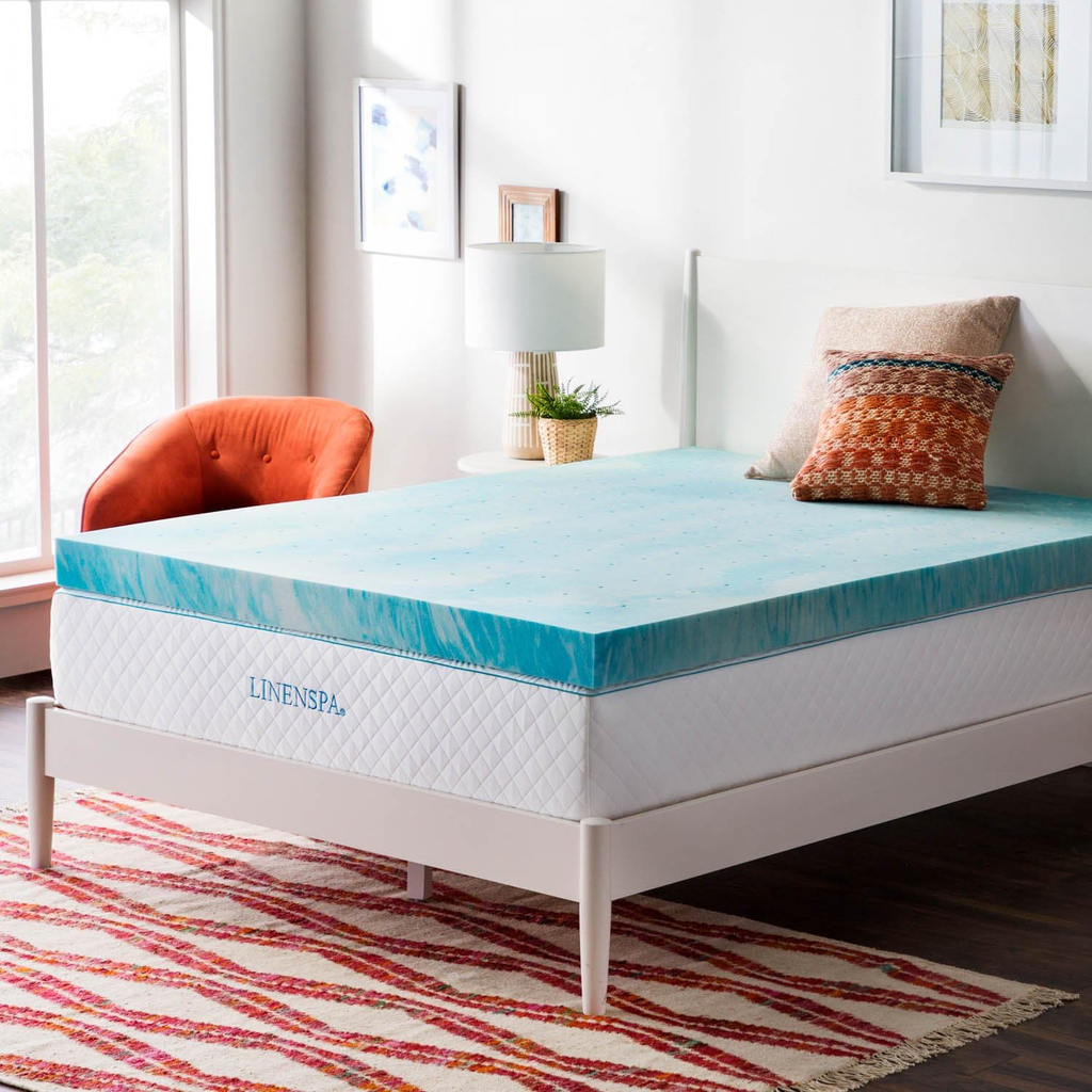 Sobrecolchón de Memory Foam en remolino gel 10 cm